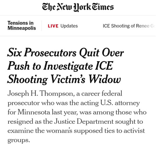 New York Times: DOJ prosecutor resignation